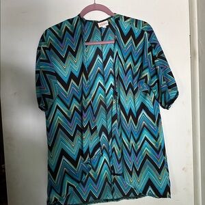 LuLaRoe Multicolor Chevron Kimono